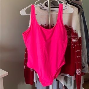 Neon Pink One Piece Swimsuit! Brand New!!